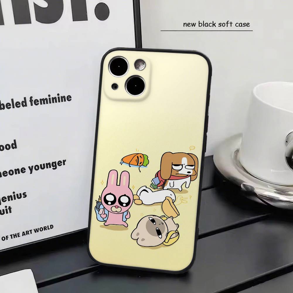 Забавный мультяшный L-lipu Friends Чехол для телефона Силиконовый Мягкий Для IPhone 17 Air 16 15 14 13 12 11 Plus Pro Max Plus