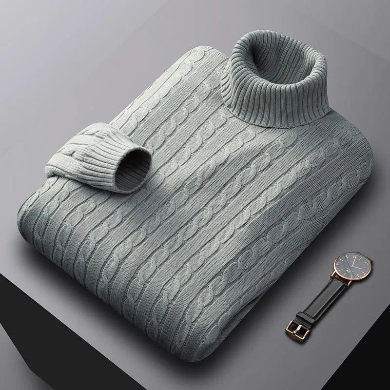 Men's 2023 Thick Velvet Turtleneck Sweater – Warm, High-End, 100% Cotton, Stylish and Comfortable