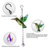Colorfol Crystal Pendant Butterfly Hummingbird Sun Catcher Chain Rainbow Maker Prism Painted Glass Wind Chimes Home Garden Decor