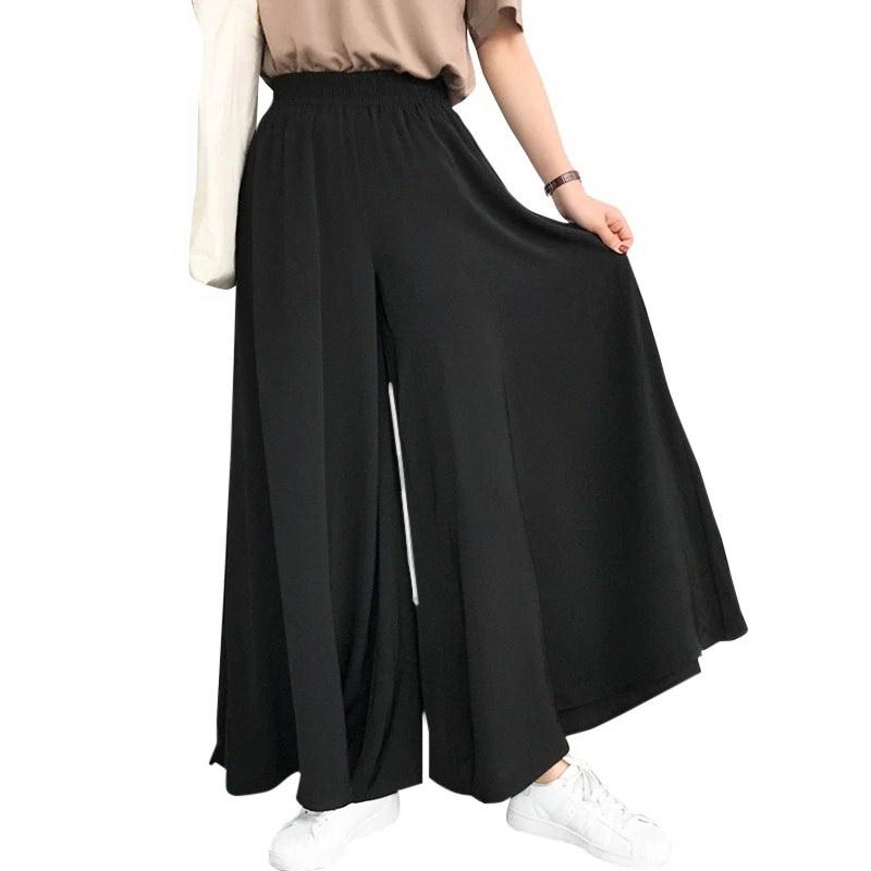 Women's Large Size Casual Loose Wide Leg Dance Pants Beach Skirt