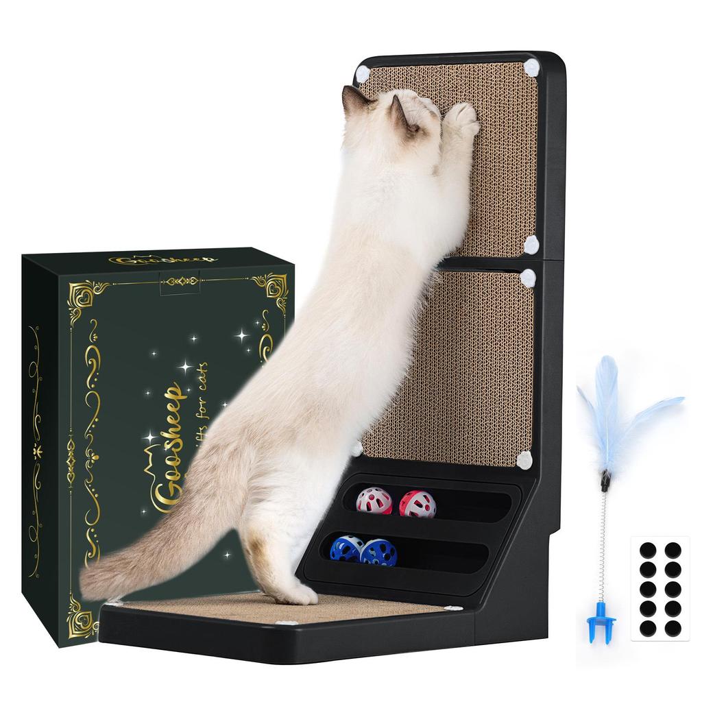 Большая L-образная розовая когтеточка и когтеточка - Игрушка-когтеточка из гофрированного картона