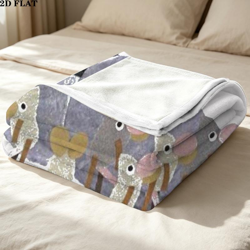 Frederick Print Flannel Blanket, High quality Comfortable for All Seasons, Home Decor, Warmth and Comfort, Perfect for Christmas Gifts