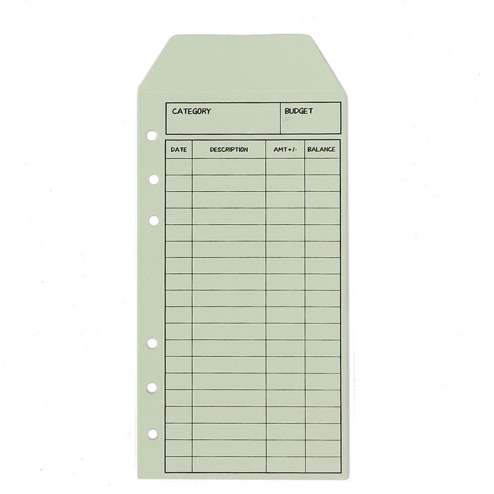 Kawaii Cardstock Денежный конверт Вкладыш A6 Папка-регистратор Планировщик бюджета Офисные принадлежности