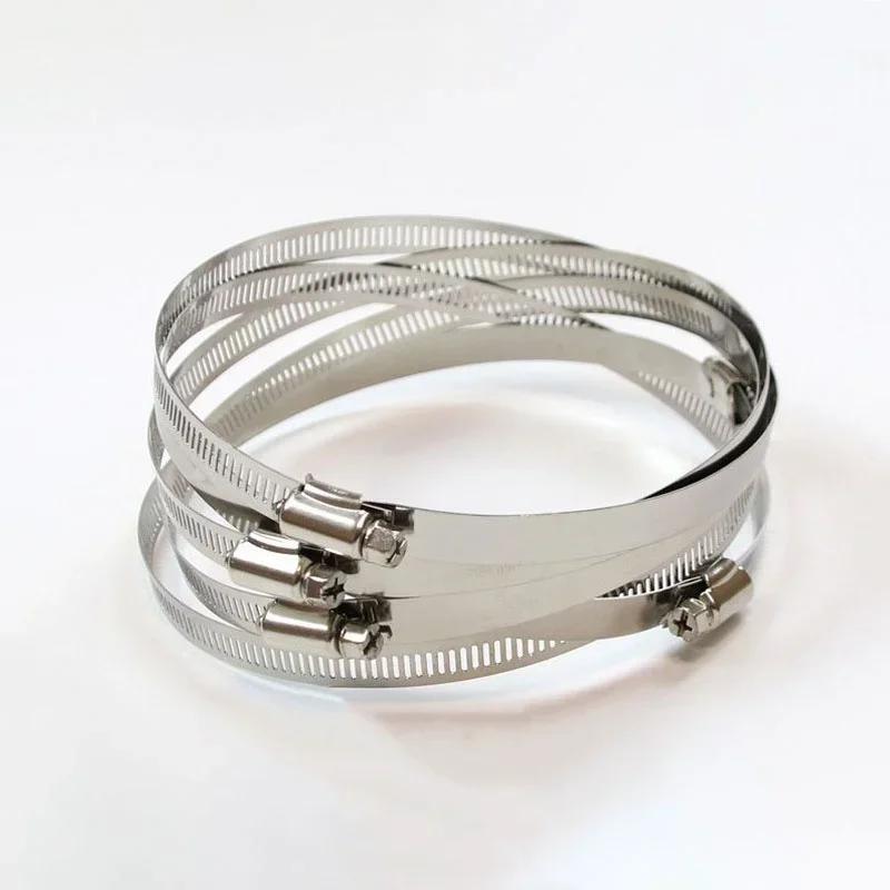 10 Pieces Adjustable 304 Stainless Steel Screw Hose Clamp Car Fuel Faucet Hose Clamp Worm Gear Clamp Hardware Accessories