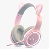 BH-300 Светящиеся беспроводные Bluetooth-наушники с кошачьими ушками и микрофоном для прямых трансляций