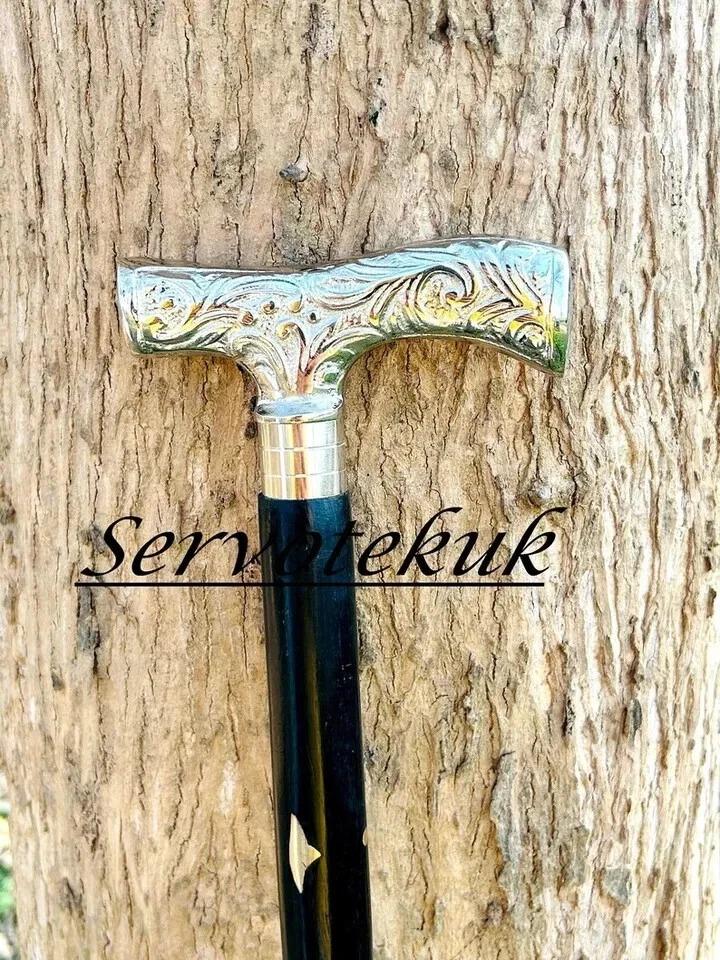 Викторианская трость с серебряной ручкой для выдающегося джентльмена