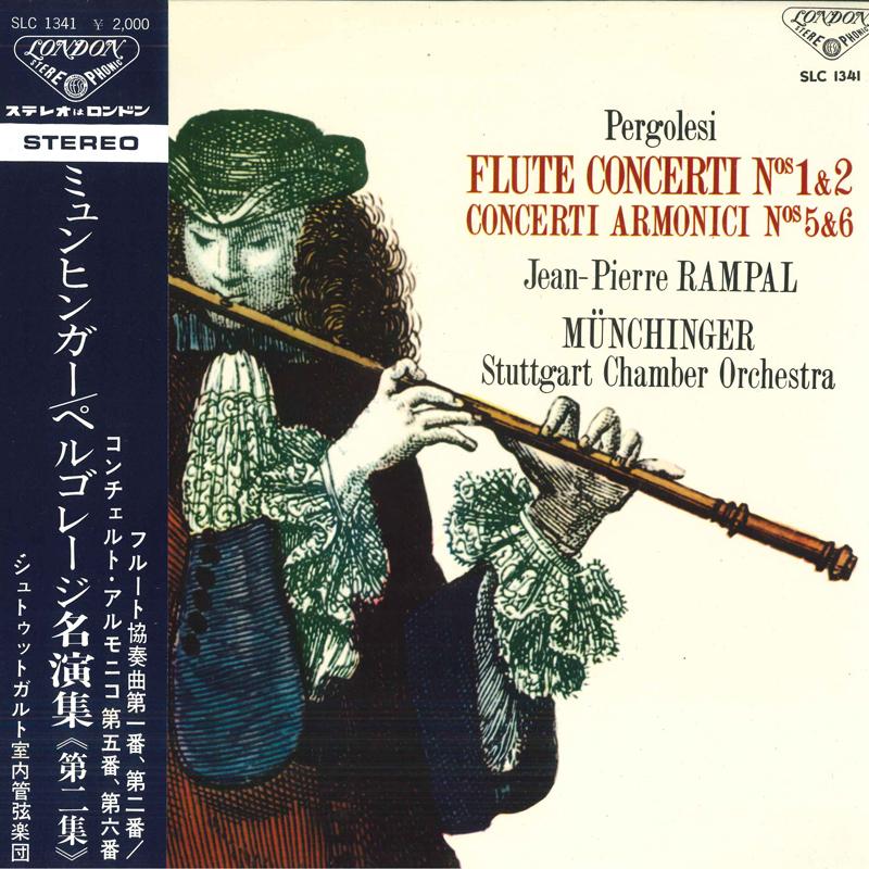 LP Record RAMPAL KARL MUNCHINGER STUTTGART Pergolesi Flute Concerti Nos. 1 n SLC1341 LONDON 1964 Japan Obi Classical Used