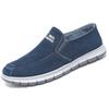 Men's Casual Canvas Loafers Shoes Slip On Fashionable Male Sneaker Breathable Blue Walking Shoes Men's Espadrilles Footwear
