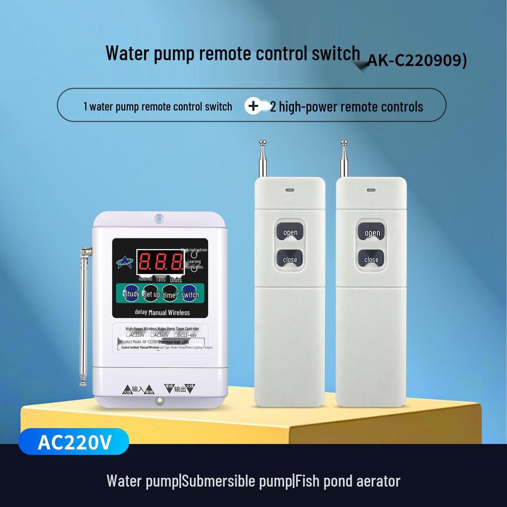 Highly Recommended Remote Control 220V Agricultural Irrigation Timer Switch for Water Pump, 12-48V Motor Controller