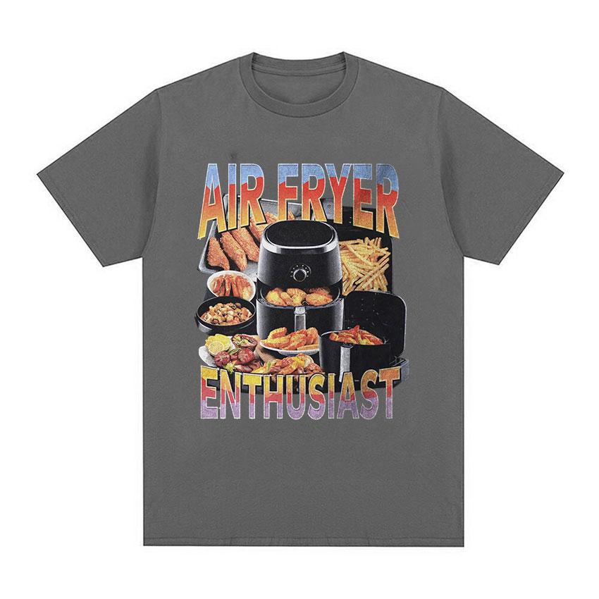 Air Fryer Enthusiast Funny Cooking Lover TShirts Men Women summer O-Neck short sleeve T-shirt fashion High Quality Cotton TShirt