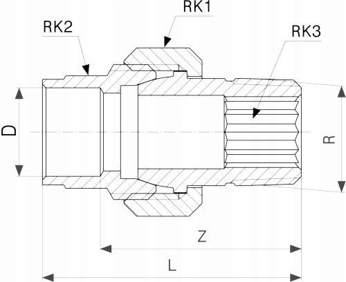 Śrubunek Mosiężny Do Lutowania Cu 15X1/2 Stożek Gz