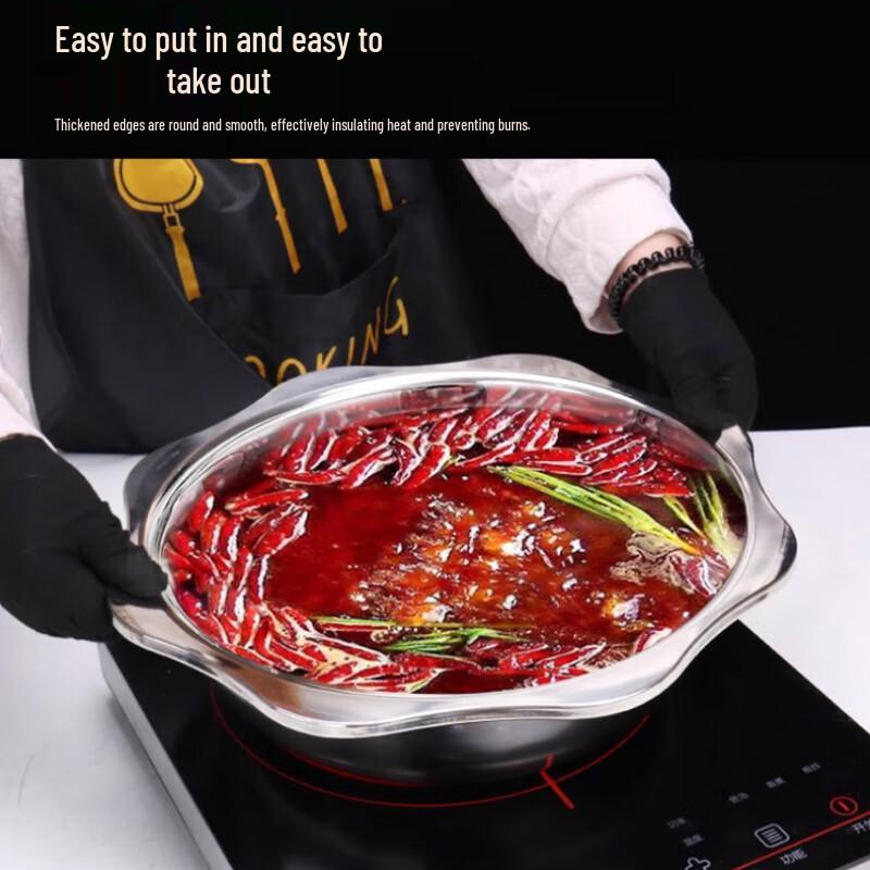 Su Le Stainless Steel 30cm Shallow Serving Basin Set