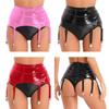 Women's Leather Stocking Garters Belt Suspender Belts with 8 Metal Clips Lingerie