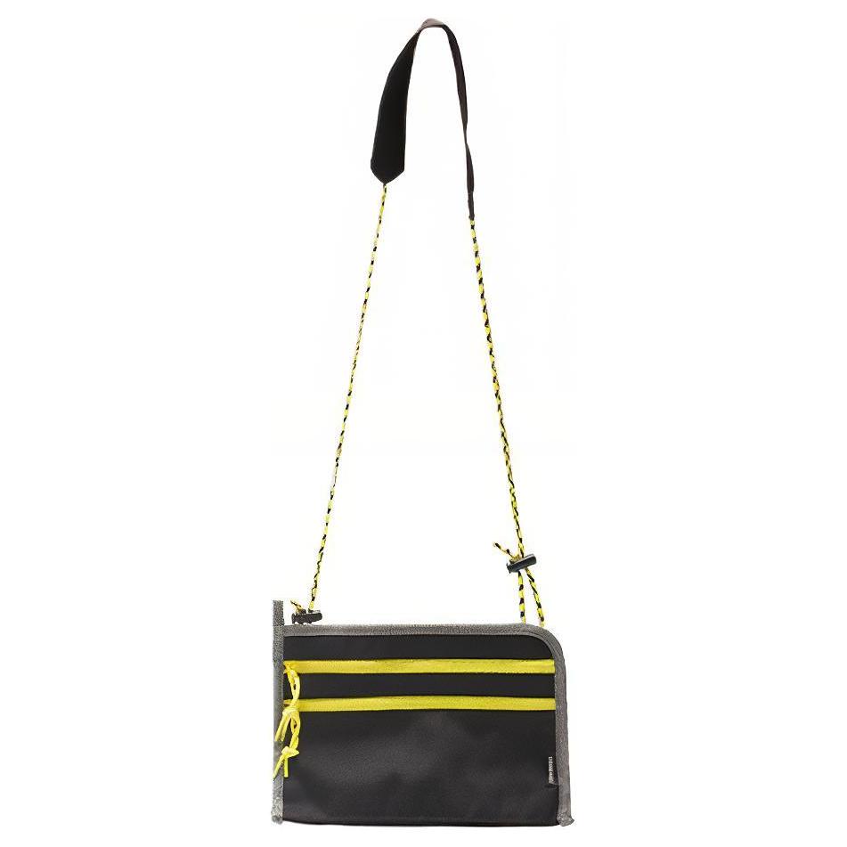 Converse Color Block Zipper Closure Polyester Shoulder Crossbody Bag Unisex bags Black Yellow 10019911-001