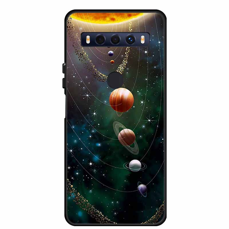 Для чехла TCL 10 SE 10SE Coque Черный ТПУ Силикон Мягкая задняя крышка Чехлы Для телефона TCL 10 SE 6.52" Funda Сумка Защитный чехол