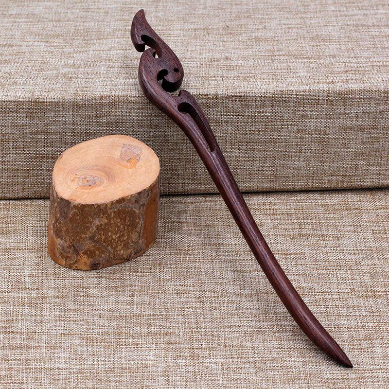 Hair Clasp Ladies Gift Wooden Vintage Ebony Accessories Guajacwood Hairpin