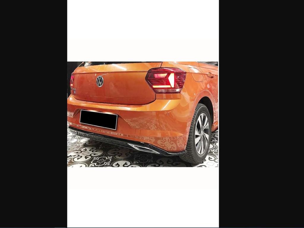 Для Volkswagen Vw Polo Mk6 Sport задний диффузор спойлер кузовной комплект глянцевый черный хром выхлопная труба вид 2018 2019 2020