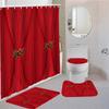 Водонепроницаемая занавеска для душа с 12 крючками, чехлы для унитазов, сиденья, коврики для ванной для ванной комнаты, нескользящий коврик, ковер, занавеска для окон