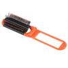 Folding Hair Brush with Mirror Soft Bristles Scalp Massage Portable Anti-static Hair Detangling Styling Comb Women Travel Hairdressing Tools