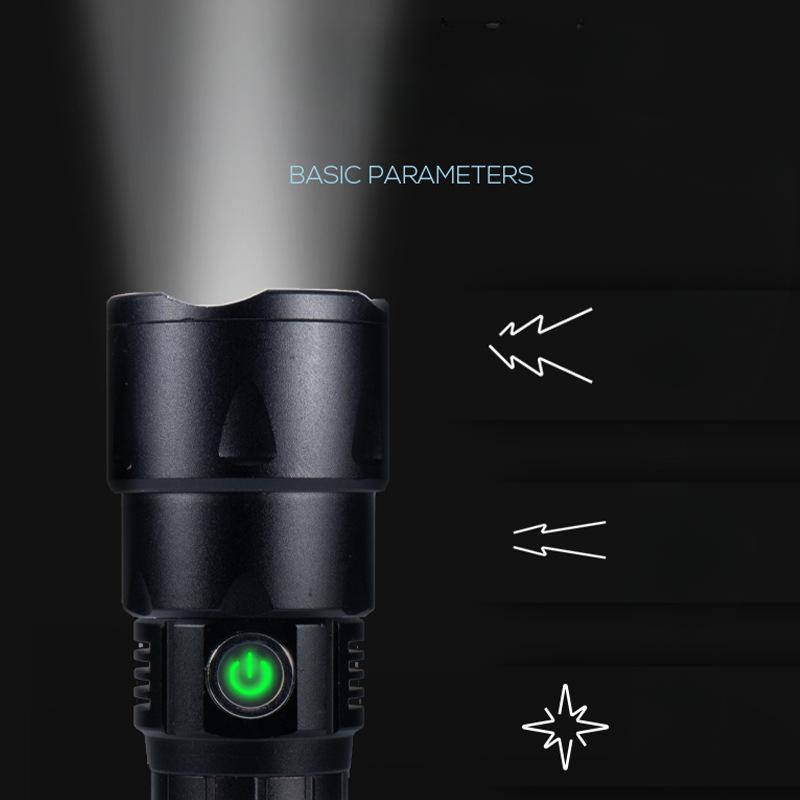 P70 дальний прожектор фонарик из алюминиевого сплава с зарядкой сильный свет фонарик уличный портативный фонарик для ночной рыбалки