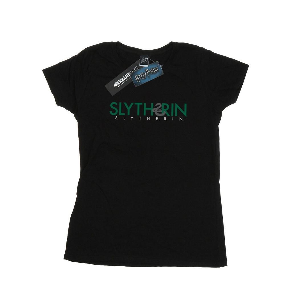 Harry Potter Womens/Ladies Slytherin Text Cotton T-Shirt