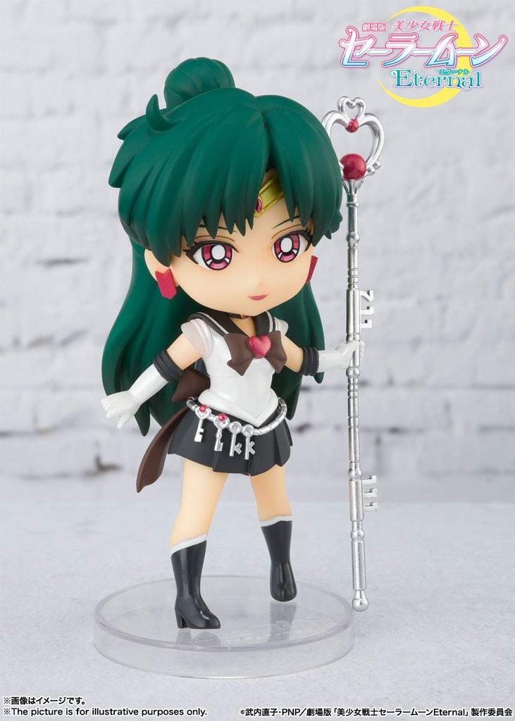 TAMASHII NATIONS Figuarts mini Pretty Guardian Sailor Moon Super Sailor Pluto Приблизительно 90 мм окрашенная подвижная фигурка - Вечное издание - ПВХ и АБС