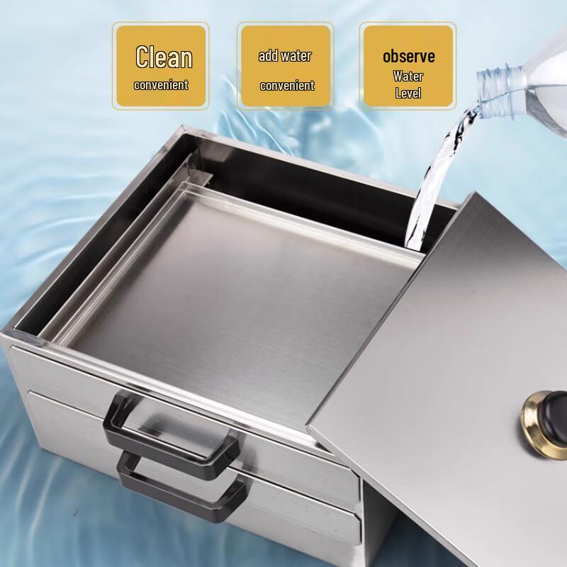 Yingbai Electric 304 Stainless Steel Double-Layer Rice Noodle Roll Steamer