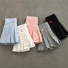 Летние юбки для маленьких девочек, плиссированная юбка, однотонная детская одежда, детские штаны для малышей-подростков
