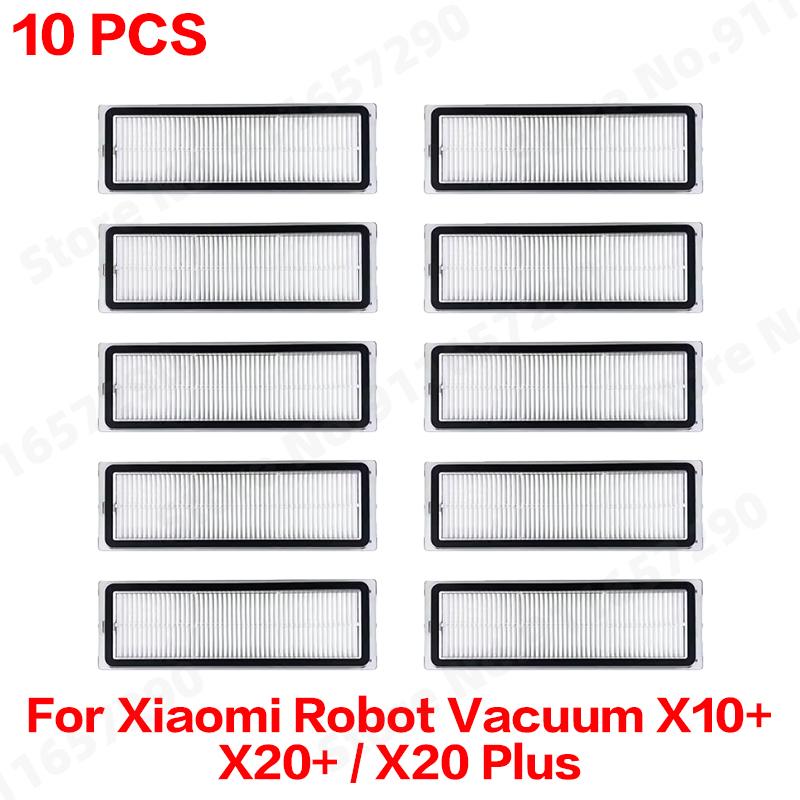 Совместимость для ( Xiaomi Робот-пылесос X10+ / X20+ / X20 Plus ) Запчасти Аксессуары Основная Боковая Щетка Тряпка для Швабры Пылесборник Фильтр