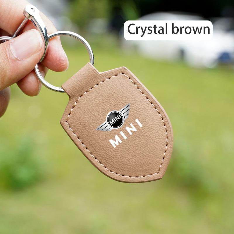 ECN2 Leather Car Key Bag Coins Wallet Mini Card Pouch Auto Interior For Mini F54 F55 F56 F57 F60 R50 R52 R53 R55 R56 R57 R58 R59 R60