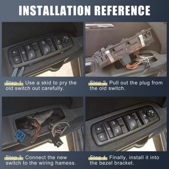 Pack(1) Front Passenger Side Rear Door Power Window Master Switch For Toyota