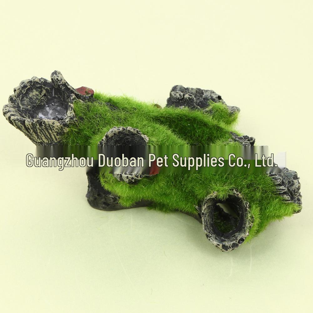 Artificial Moss Tree Root Aquarium Decoration - Cichlid, Shrimp Cave, Hiding & Spawning Nest