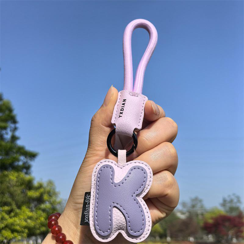 1PC Anniversary Gifts Lucky Letters Creative Alphabet Keychain Minimalist Wedding Favors Trendy For Couples Engraved 18CM