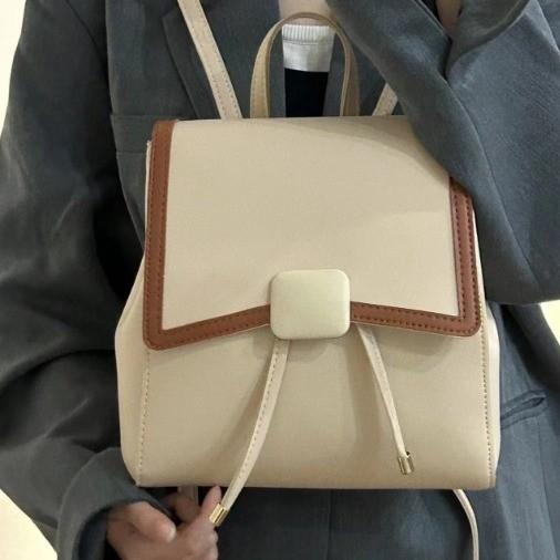 Ielgy Korean Version Ladies Backpack Niche High-End Backpack All-Match Fashion Student Shoulder School Bag