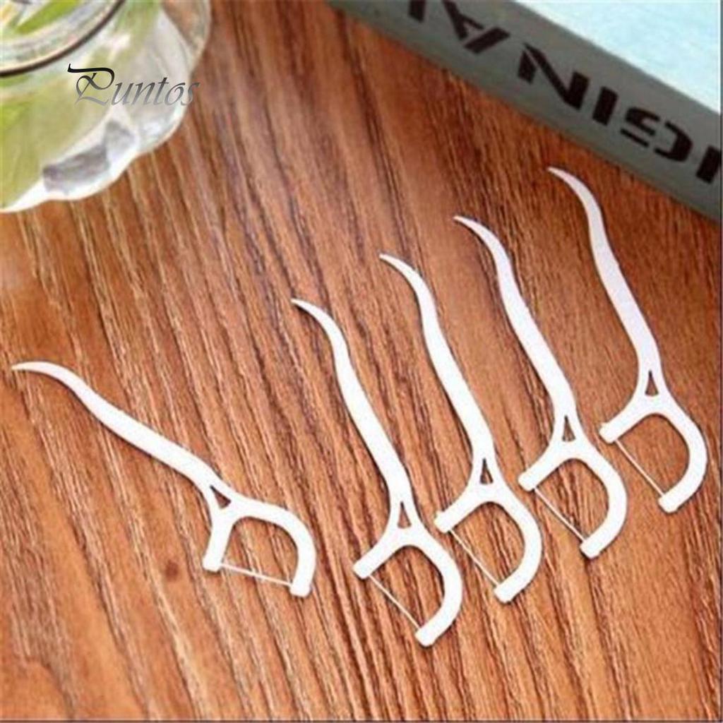 30Pcs Kids Elastic Dental Floss Stick Tooth Interdental Cleaner Oral Care Tool