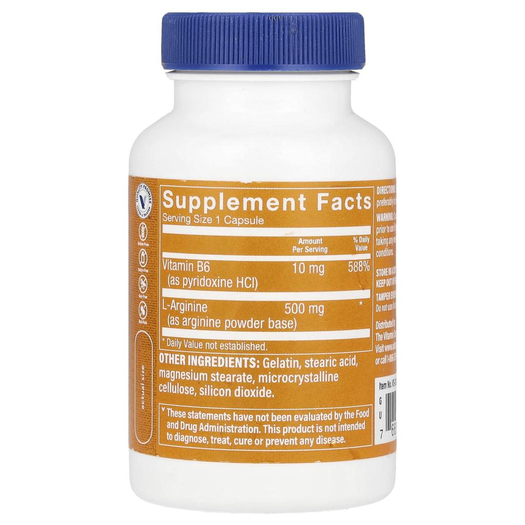 the Vitamin Shoppe L-arginine, 500 Mg, 100 Capsules