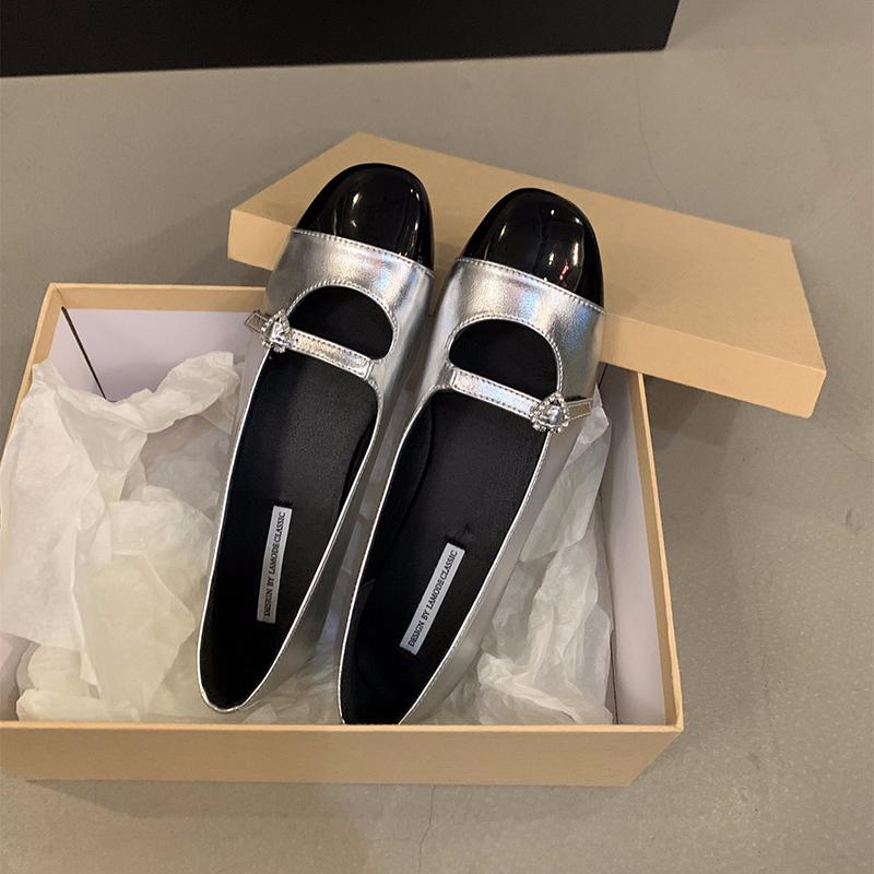 Мода 2024 года, дизайнерская женская обувь Мэри Джейн, модная женская обувь на плоской подошве с круглым носком, модельные балетки на мягкой подошве на плоской подошве