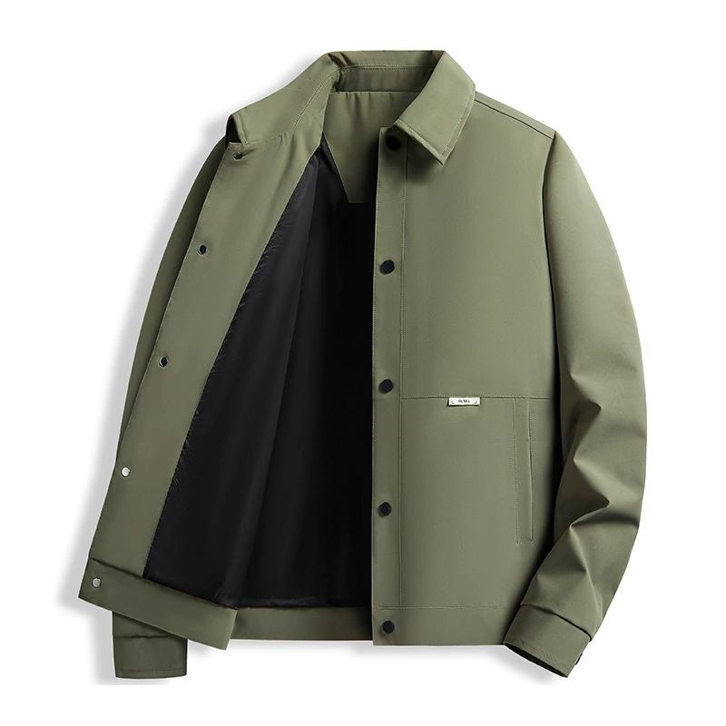 Осенне-зимняя мода с клетчатыми лацканами, мужская куртка с воротником-стойкой