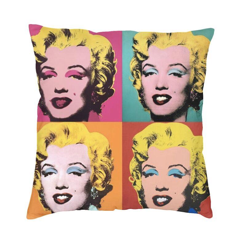Поп-арт Золотой Уорхол Монро Мэрилин Пледы Наволочки Украшение 3D Печатный Чехол на подушку для стула Постельное белье Офисная наволочка