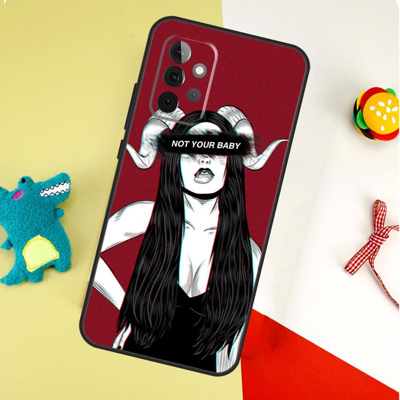 Чехол для телефона Devil Girl Woman для Samsung Galaxy A22 A32 A52 A54 A34 A14 A55 A35 A15 A53 A33 A13 A05 A06 A16