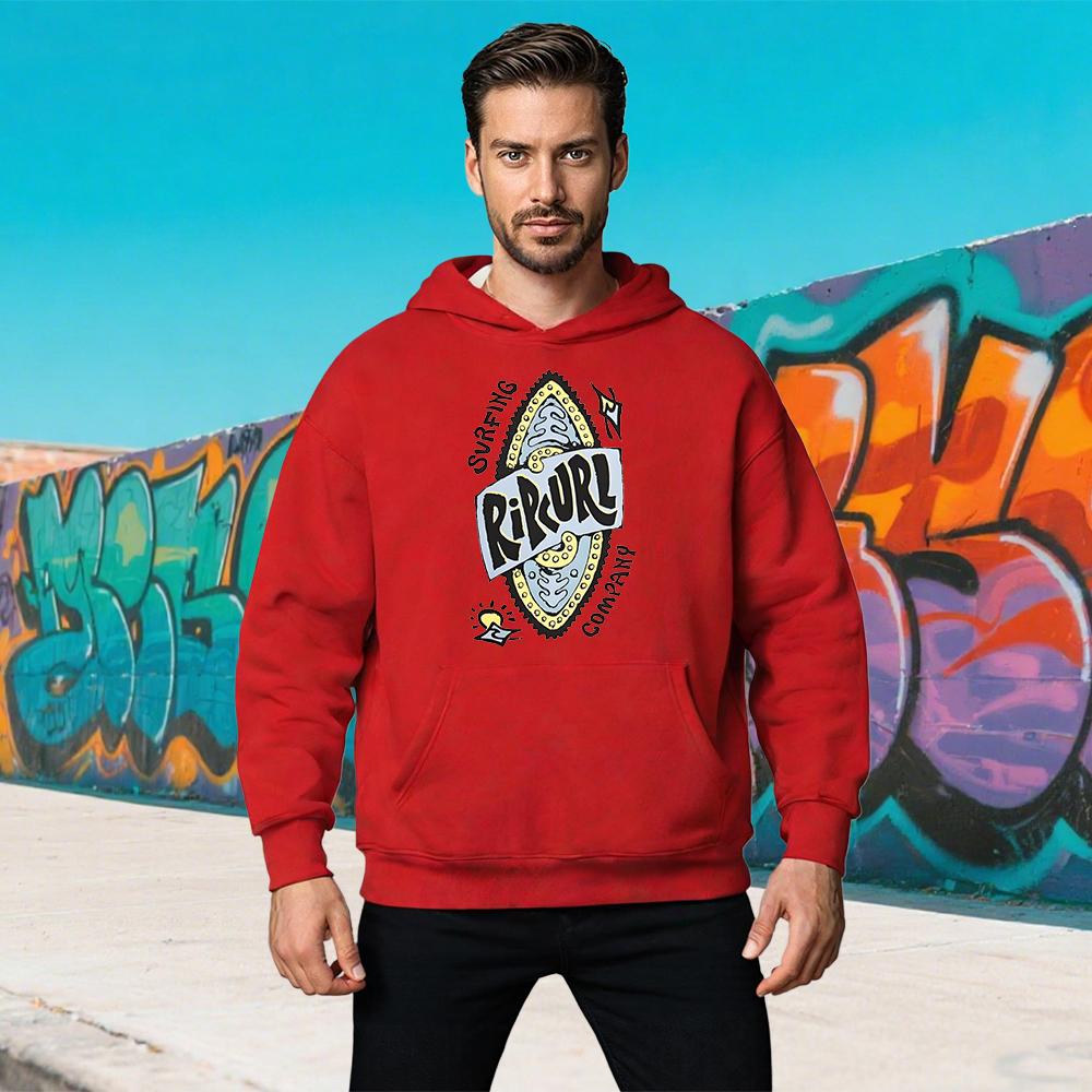 Новая мужская осенне-зимняя уличная толстовка RIPCURL с принтом букв, с длинным рукавом, спортивная, для серфинга, повседневная, худи для фитнеса