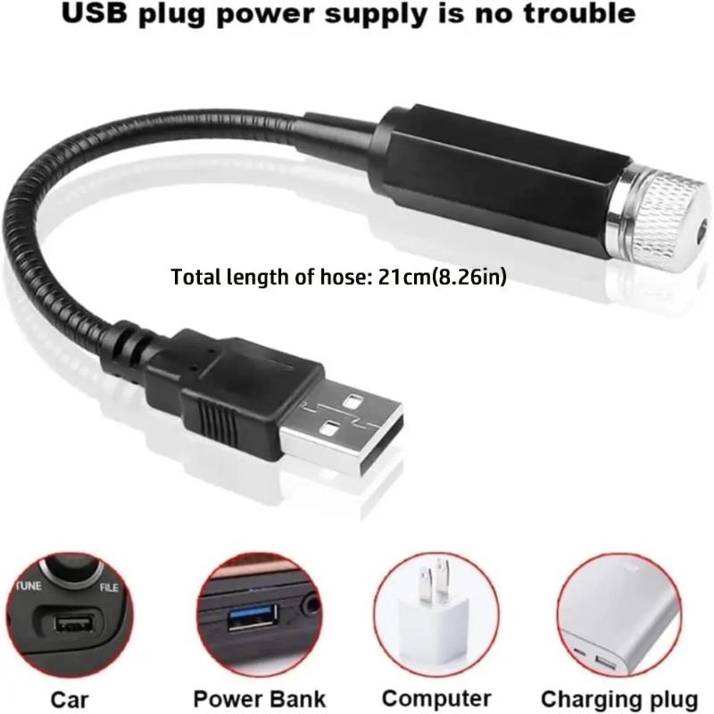 2026 Мини Автомобильная Крыша Звездное Небо Лампа Plug and Play Салонная Атмосферная Автомобильный Потолок Звездные Огни USB Светодиодный Потолочный Спот Вечеринка Украшение