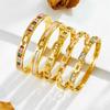 New Hot Selling Fashionable Colored Zircon Stainless Steel Women's Bracelet Buckle Fashion Bracelet Accessories
