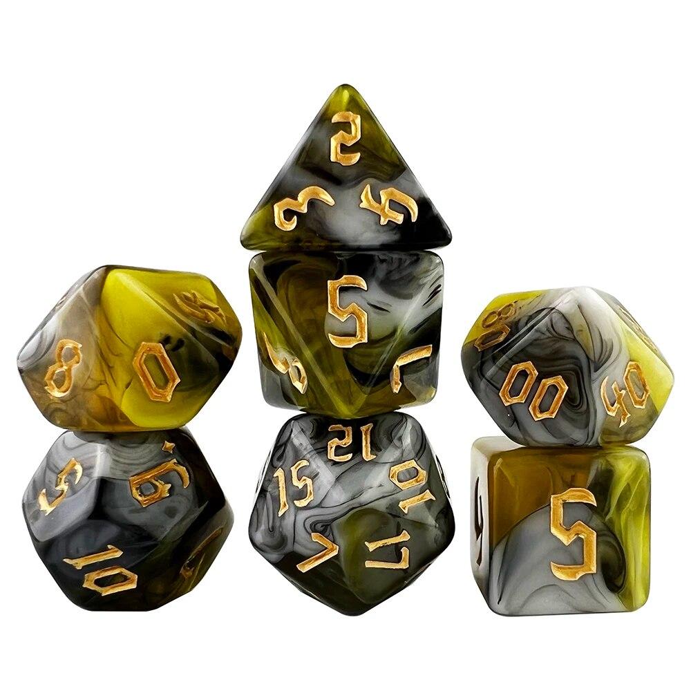 Polyhedral Multi-Color Game Dice 7pcs/set for DNDGame Dungeon Dragons Table Board Roll Playing Games