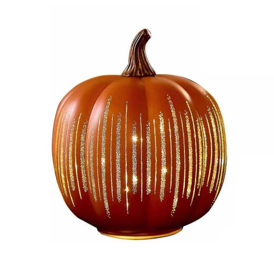 Хэллоуин Блестящее украшение тыква Мерцающая тыква Фигурка Полимерная статуэтка Скульптура