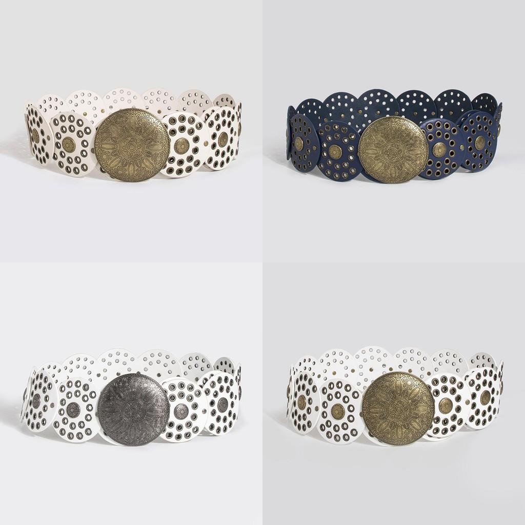 Винтажный Широкий Панк-Пояс С Заклепками и Люверсами Для Модной Уличной Одежды