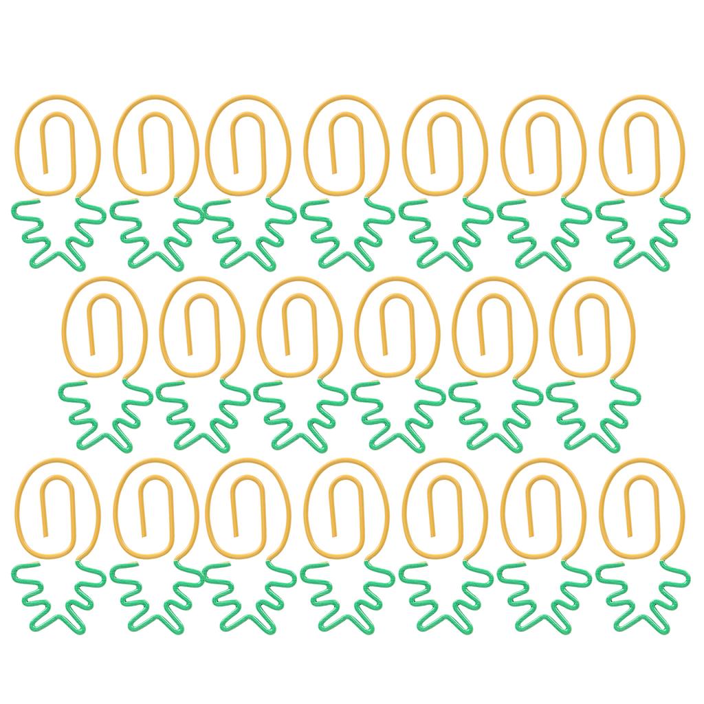 20Pcs Paper Clips Bookmarks Planner Clip Fruit Shaped Pin 2‑Color Office Supplies School Gifts