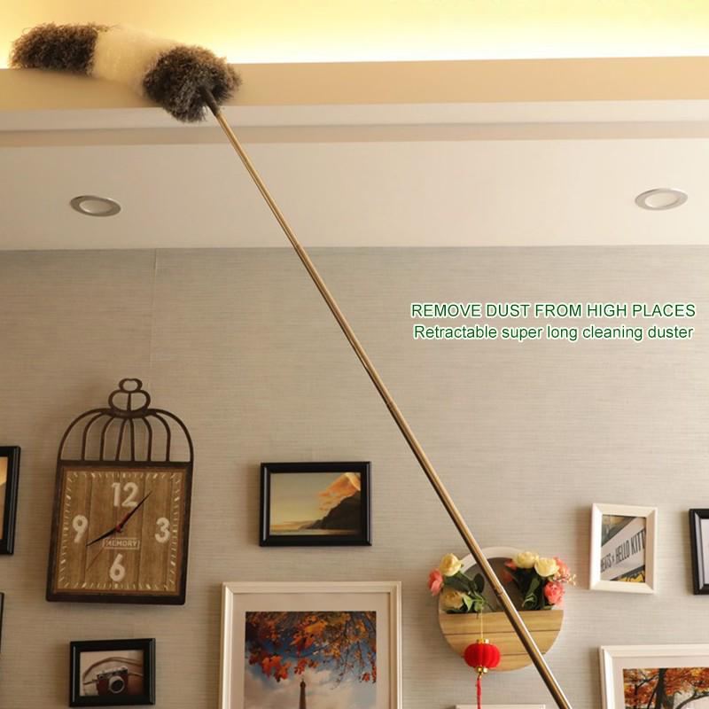 Clean Home Microfiber Telescoping Duster Retractable Cleaning Duster Dust Brush Feather Duster