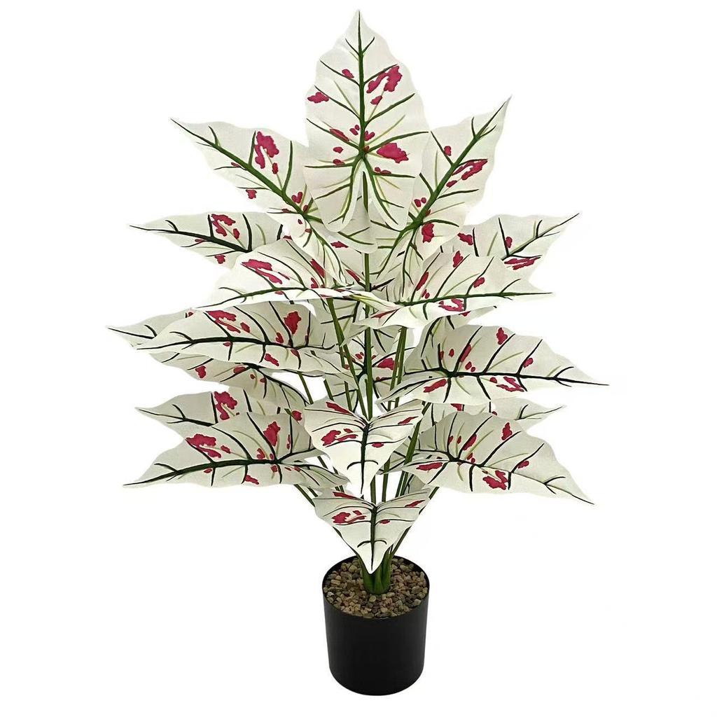 Nordic Style Taro Leaf Green Plant for Home Decor and Garden Landscaping