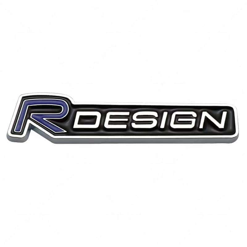 3D Metal R-Design Logo Badge Sticker Front Grill Rear Trunk Emblem Decal